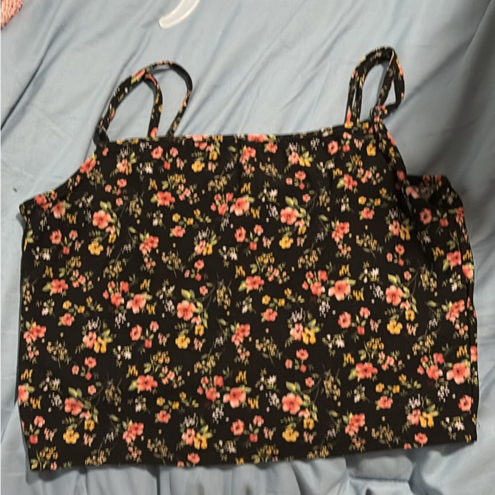 Forever 21 Black Floral Camisole